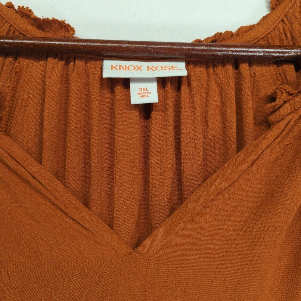 Knox Rose A New Day Blouse XXL Lot Of 2 Tops Burnt Orange - Picture 6 of 16